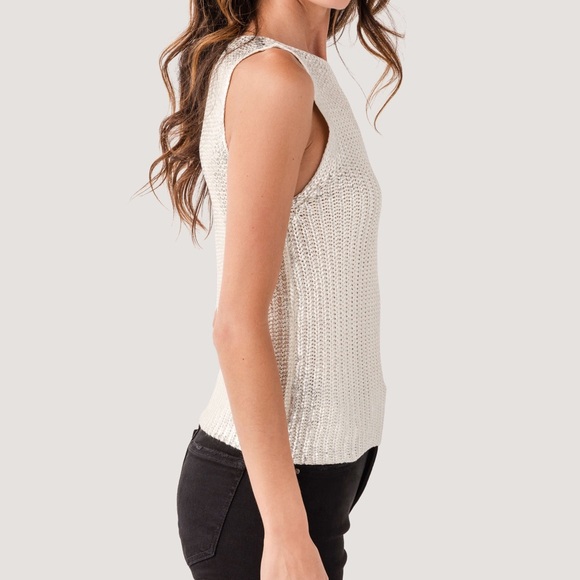 Elan Lurex Knit Sleeveless Top - Picture 3 of 12